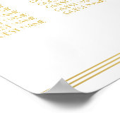 Gold und Weiß für Hochzeitskarten Plakat 16x20 (Ecke)