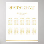 Gold und Weiß für Hochzeitskarten Plakat 16x20 (Vorne)