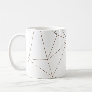 Gold- und weiß geometrische Mix & Match Tasse