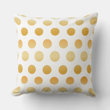 Gold und Weiß | Große Polka Dots Muster