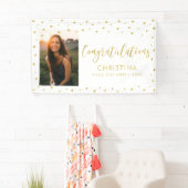 Gold und Weiß | Herzlichen Glückwunsch Abschluss F Banner (Insitu)