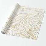 Gold und Weiß Holzputz Muster Chic Moderne Geschenkpapier<br><div class="desc">Gold und Weiß Holzputz Muster Chic Moderne Geschenkwrap.</div>