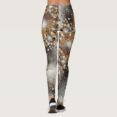Gold und Weiß "Ich bin gesegnet" Leggings (Rückseite)