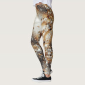 Gold und Weiß "Ich bin gesegnet" Leggings (Links)