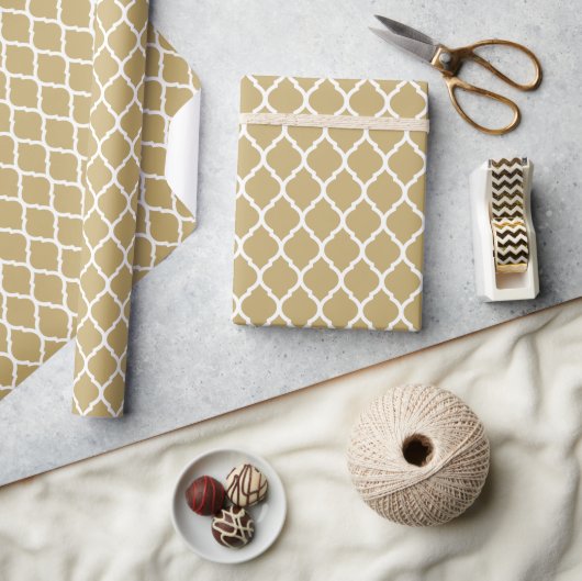 Gold und Weiß in Marokko Geschenkpapier (Kunsthandwerk)