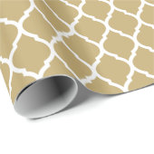Gold und Weiß in Marokko Geschenkpapier (Rolleneckpunkt)