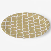 Gold und Weiß in Marokko Pappteller (Schrägansicht)