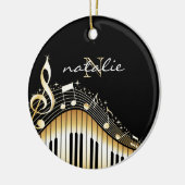 Gold und Weiß Keramik Ornament (Links)