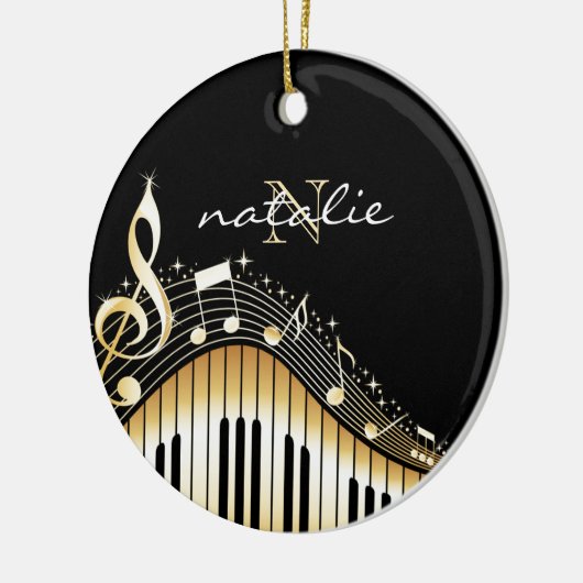 Gold und Weiß Keramik Ornament (Links)