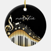 Gold und Weiß Keramik Ornament (Hinten)