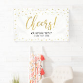 Gold und Weiß | Modernes Chef Jedes Anlasses Party Banner (Insitu)