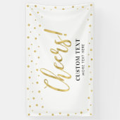 Gold und Weiß | Modernes Chef Jedes Anlasses Party Banner (Vertikal)