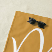 Gold und Weiß Mr. and Mrs Custom Strandtuch (Beispiel)