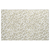 Gold und Weiß Nummer 70 Typografie Muster Stoff (Fat Quarter (45,7 x 55,9 cm))