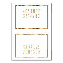 Gold und Weiß - Platzkarten Tischnummer