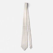 Gold und Weiß Polka-Dot Nahtloses Muster Krawatte (Vorderseite)