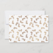 Gold und Weiß RSVP-Karte RSVP Karte (Rückseite)