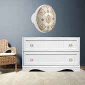 Gold und Weiß Satin Keramikknauf