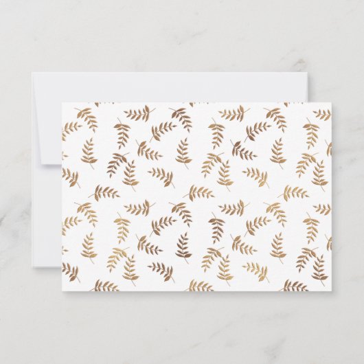 Gold und Weiß Save the Date (Rückseite)