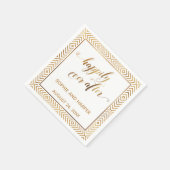 Gold und Weiß sind nach wie vor glücklich, Herz Di Serviette (Ecke)