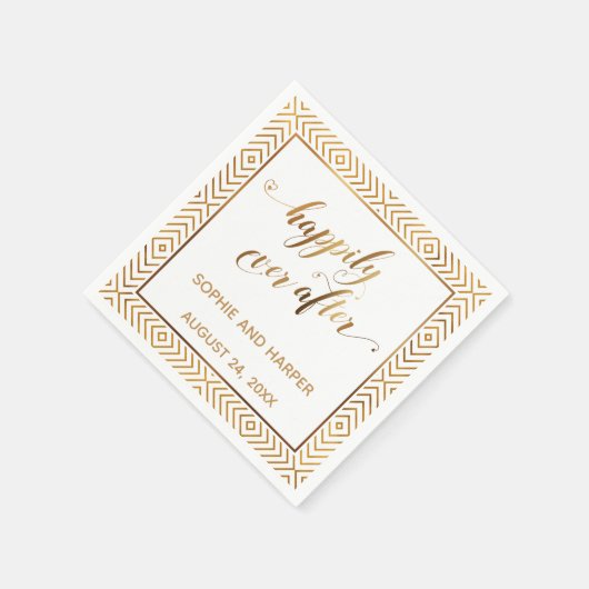 Gold und Weiß sind nach wie vor glücklich, Herz Di Serviette (Ecke)