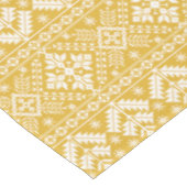 Gold und Weiß Weihnachtsmesse Isle Pattern Tischdecke (Schrägansicht)