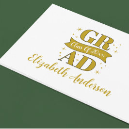 Gold- und weiße Abschlussfeier Gästebuch