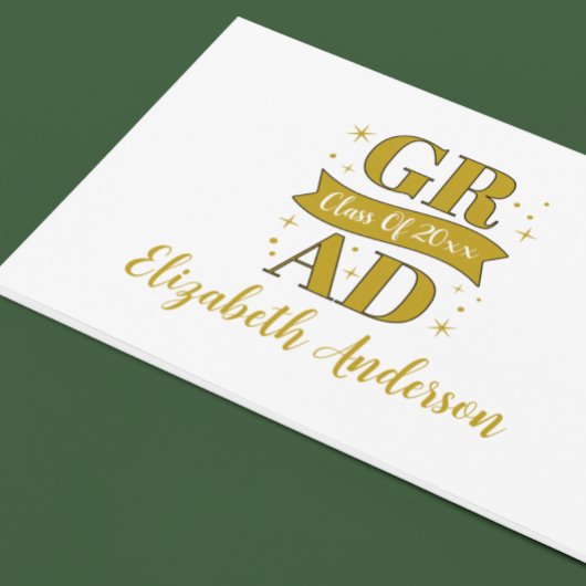 Gold- und weiße Abschlussfeier Gästebuch