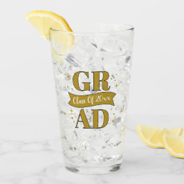 Gold- und weiße Abschlussfeier Glas