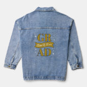 Gold- und weiße Abschlussfeier Jeansjacke (Rückseite)
