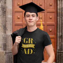 Gold- und weiße Abschlussfeier T-Shirt