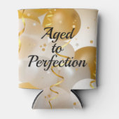 Gold und Weiße Ballons sind perfekt Dosenkühler (Vorderseite)