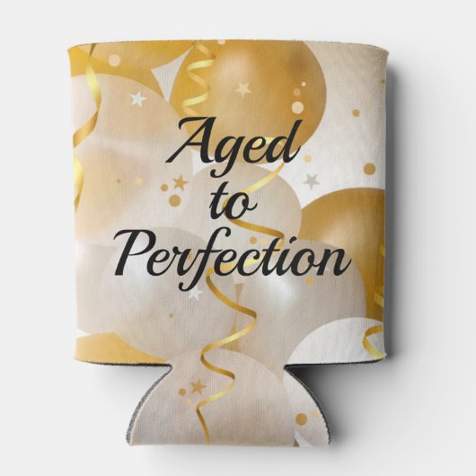 Gold und Weiße Ballons sind perfekt Dosenkühler (Rückseite)