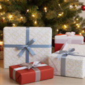 Gold und Weiße Braut und Groom Mit Monogramm Geschenkpapier