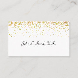 Gold und weiße Confetti-Visitenkarte Visitenkarte