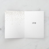 Gold und weiße Glitzern Karte (Innenseite)