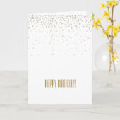 Gold und weiße Glitzern Karte (Gelbe Blume)