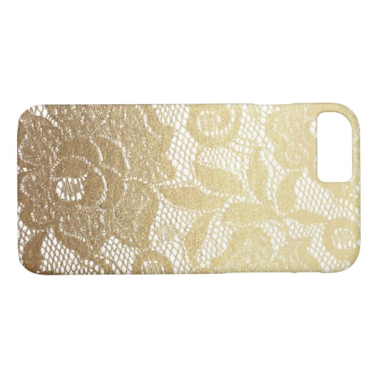 Gold und Weiße Imitate Blumenlatte Case-Mate iPhone Hülle (Rückseite (Horizontal))