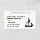 Gold und Weiße Kirchenpfleger - Visitenkarte (Vorderseite)