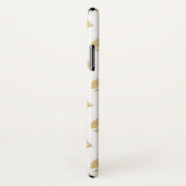 Gold und weiße kissbare Lippen Case-Mate iPhone Hülle (Hinten/Rechts)