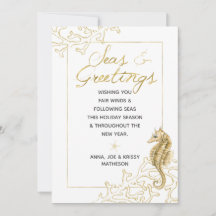 Gold und Weiße Meere & Grüße Schöne Weihnachten