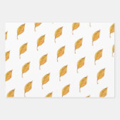 Gold- und Weiße Rosen und Foliage Geschenkpapier Set (Vorderseite 2)