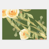 Gold- und Weiße Rosen und Foliage Geschenkpapier Set (Vorderseite)