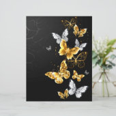 Gold und weiße Schmetterlinge (Stehend Vorderseite)