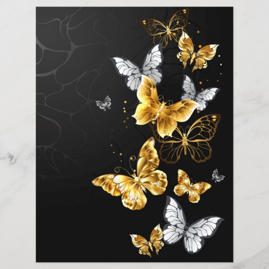 Gold und weiße Schmetterlinge (Vorderseite)