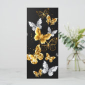 Gold und weiße Schmetterlinge (Stehend Vorderseite)