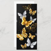 Gold und weiße Schmetterlinge (Vorne/Hinten)