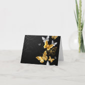 Gold und weiße Schmetterlinge Ankündigung (Vorderseite)