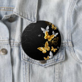 Gold und weiße Schmetterlinge Button (Beispiel)
