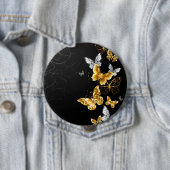 Gold und weiße Schmetterlinge Button (Beispiel)